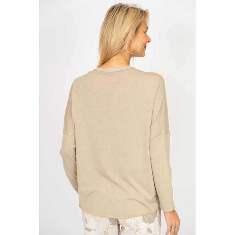 Top with Shinny Thread