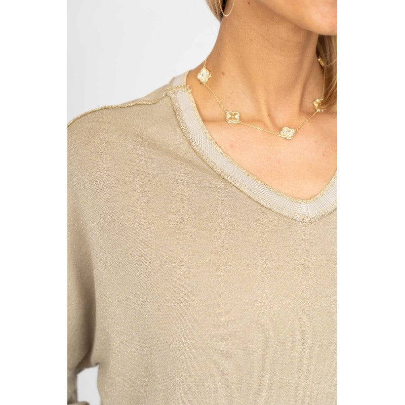 Top with Shinny Thread